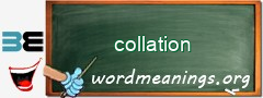 WordMeaning blackboard for collation